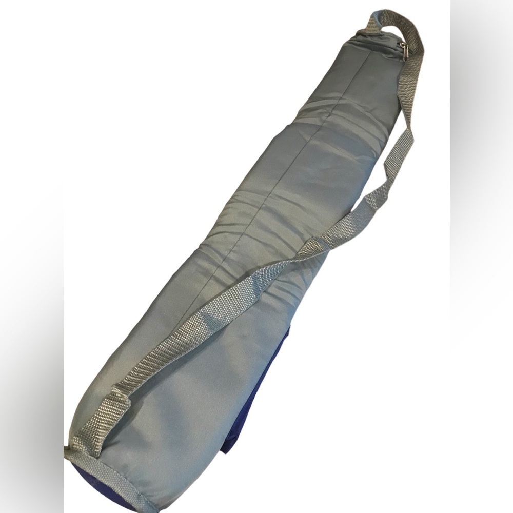 Tube Cooler 6 Can Insulated Easy Carry. Shoulder Strap Gray Blue  NWT